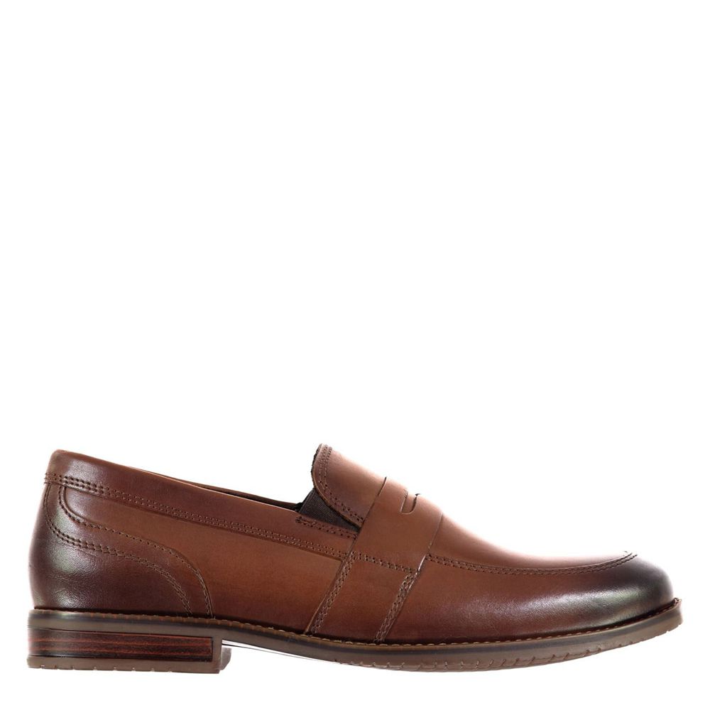 Rockport Men's Penny Dress Shoes - Cognac - USA (7539UAGKT)